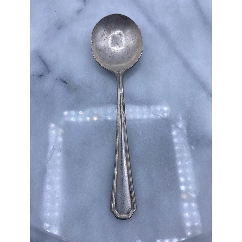 Dohrco‎ Peerless Vintage Silverplate Spoon 5.75 Inch Art Deco Silver Patina